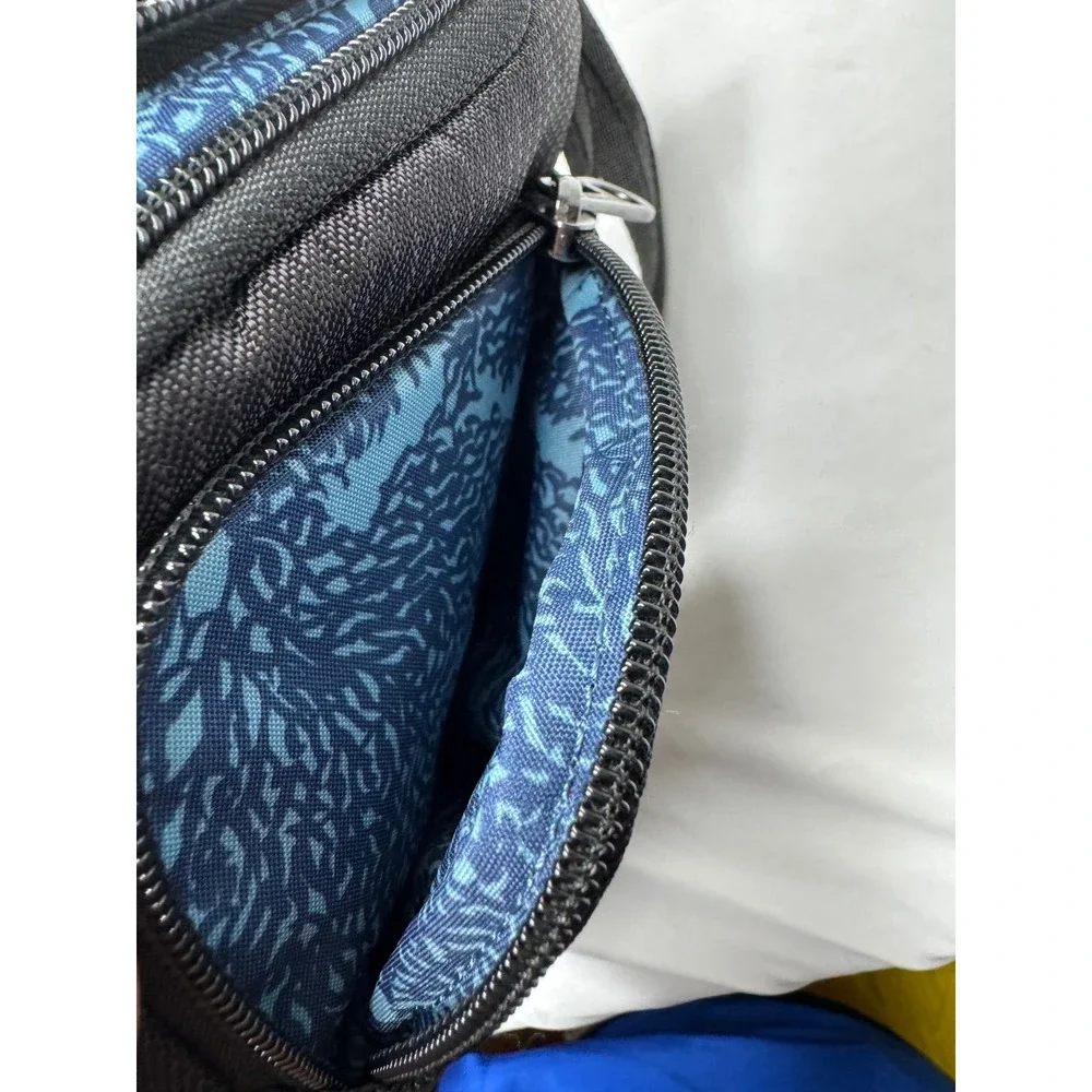Pacsafe Econyl Anti-Theft Crossbody Bag RFIDsafe Black Travel Pouch Card Slots